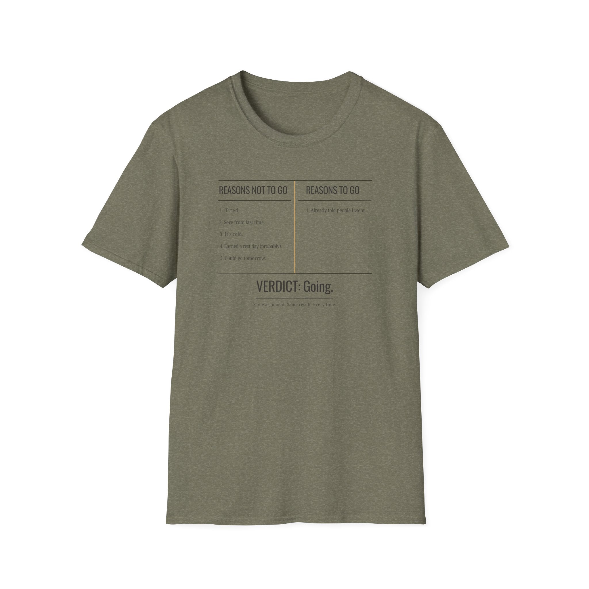 Reasons Not To Go, Reasons To Go T-Shirt