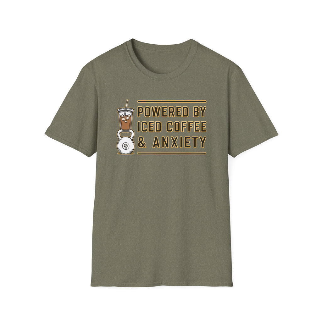 Powered By Ice Coffee & Anxiety T-Shirt